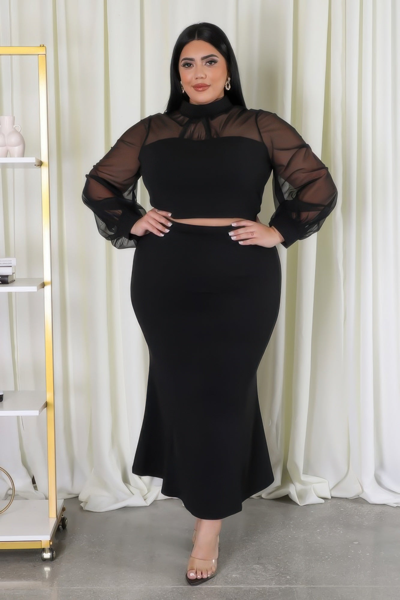 Women's Plus Size Two Piece Set- Makeover Collections