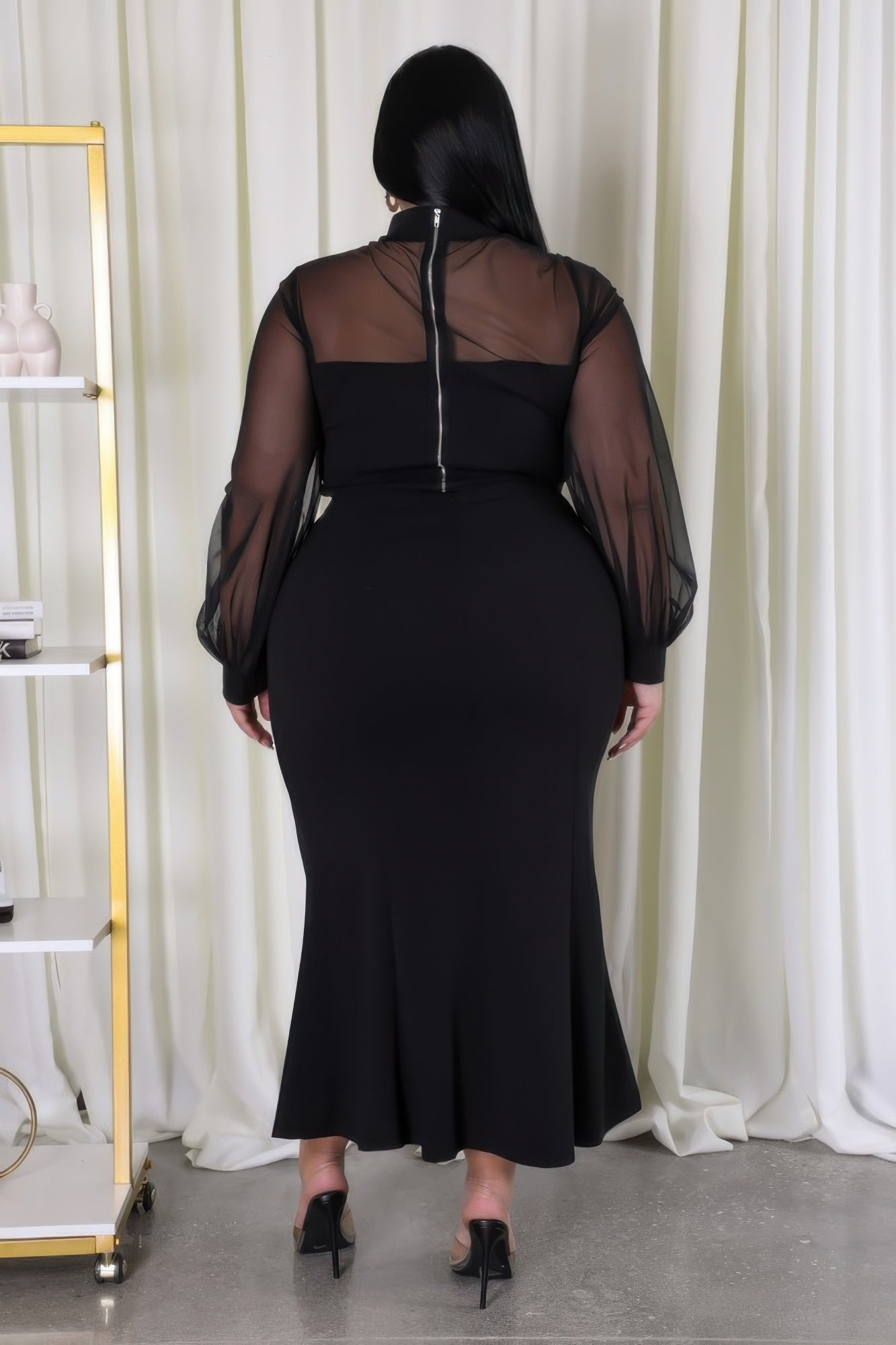 Women's Plus Size Black Dress - Makeover Collections