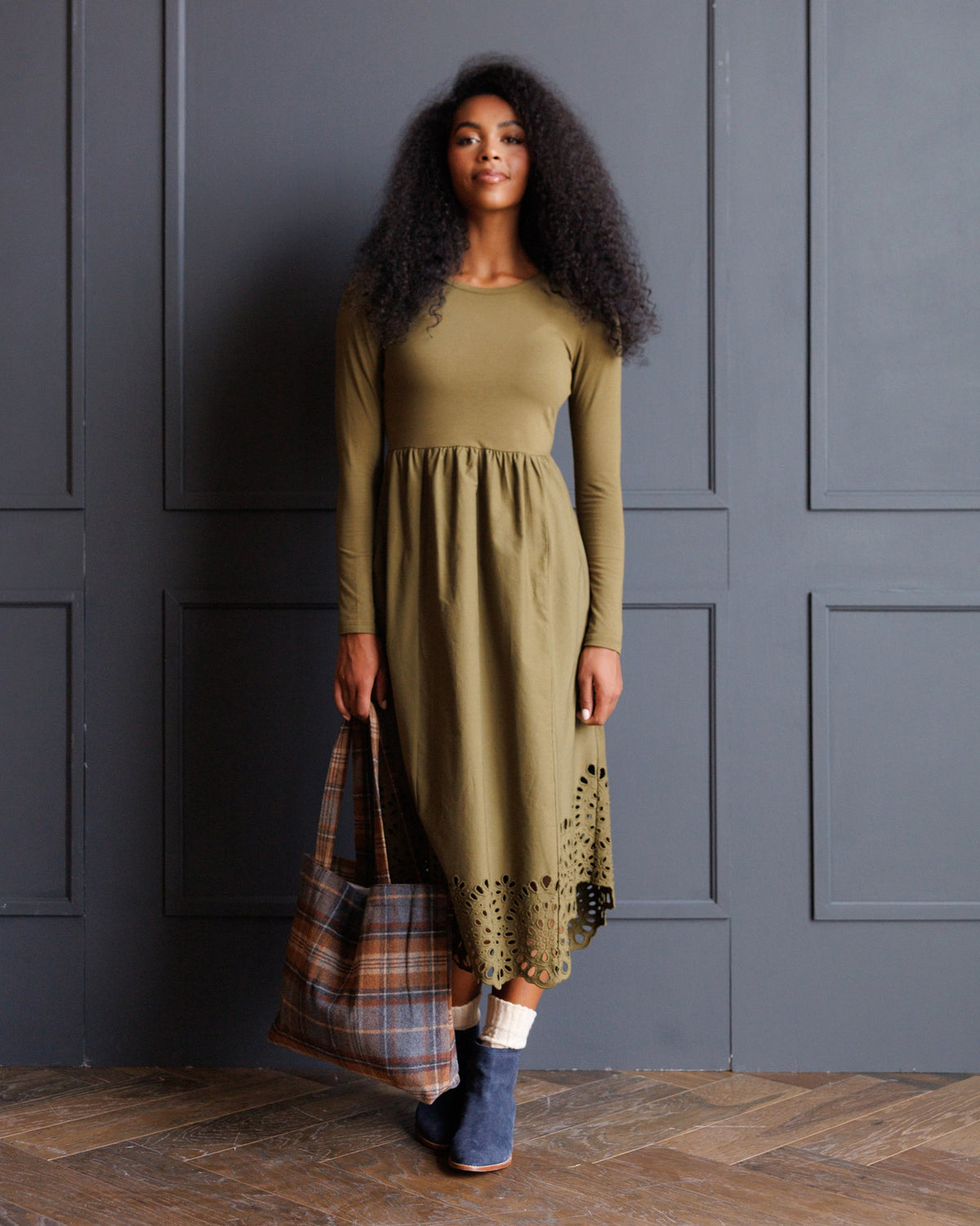 Embroidered Hybrid Dress Downeast