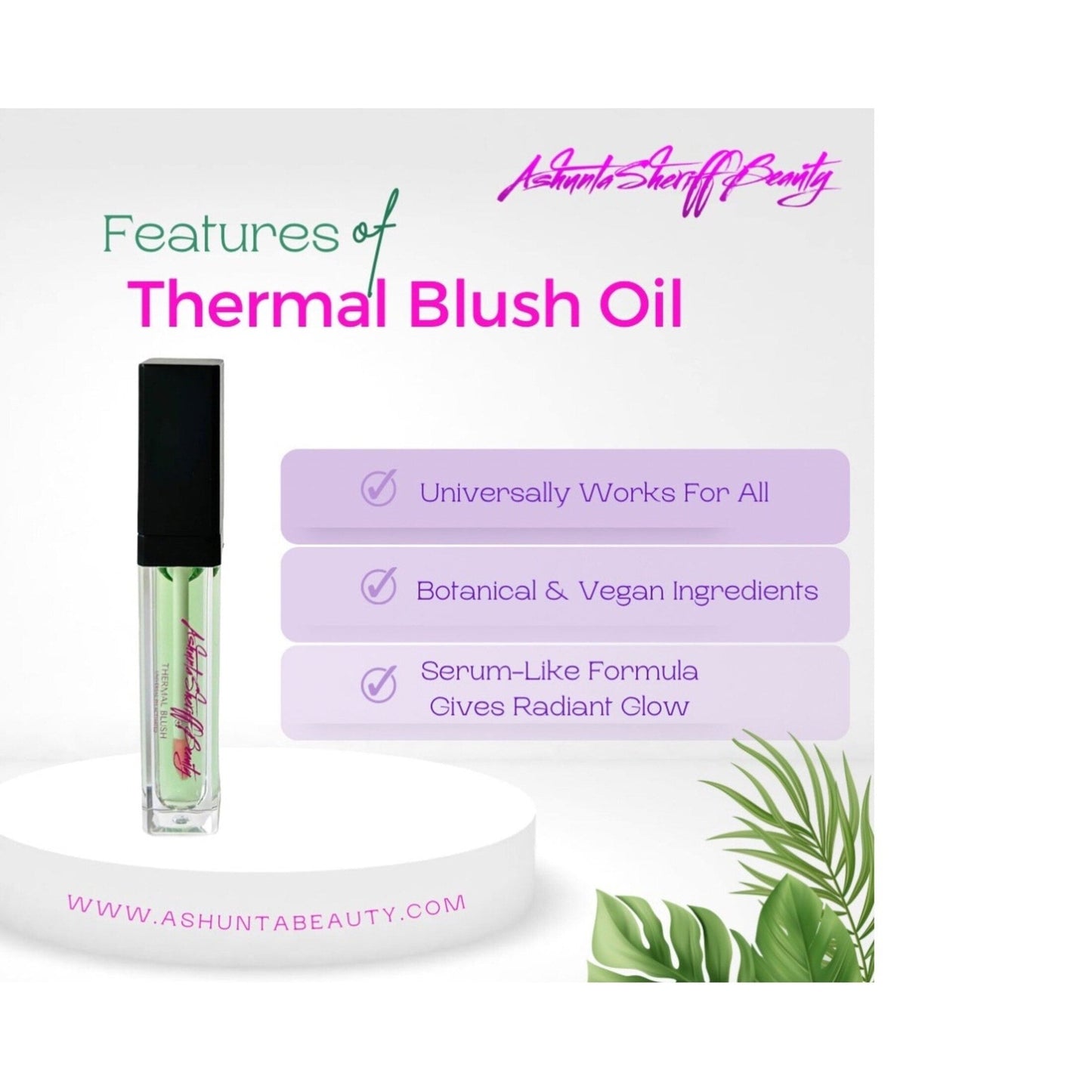 Ashunta Sheriff Beauty Thermal Blush Oil Serum Ashunta Sheriff Beauty