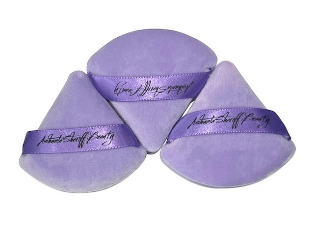 Ashunta Sheriff Beauty Velvet Hypoallergenic Ultra Soft Purple Puffs (3-Pack) Ashunta Sheriff Beauty