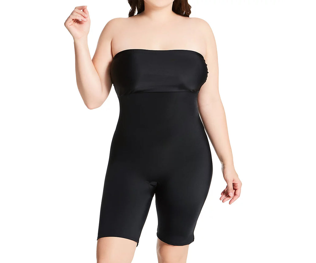 InstantFigure Plus Size Strapless Bandeau Bodyshorts open gusset WBS011C InstantFigure INC