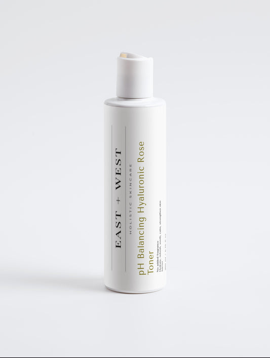 pH Balancing Hyaluronic Rose Toner (healing hydration) East + West Holistic Skin Care