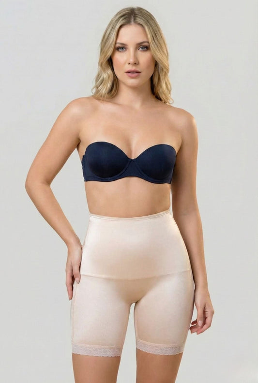 Mid-Thigh Shaping Panty with Lace Trim Vedette Store
