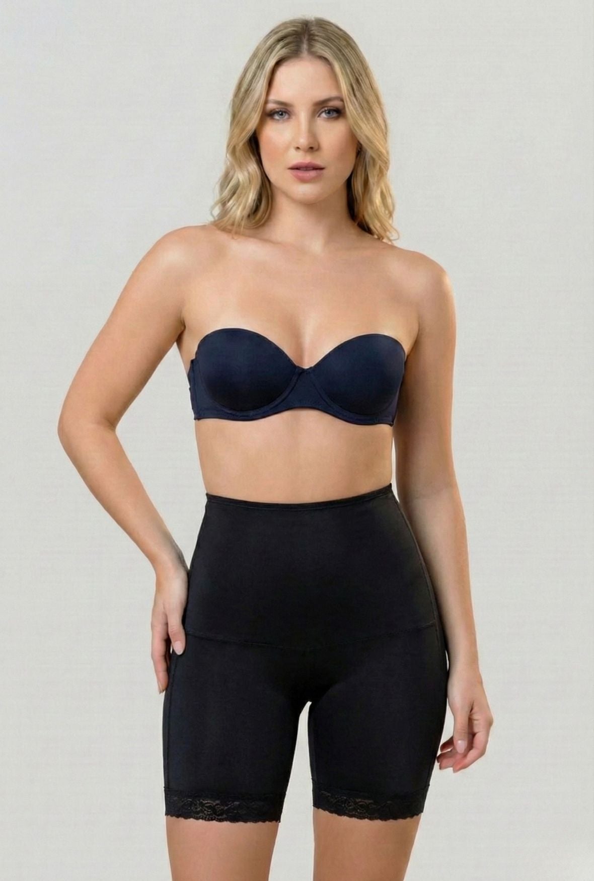 Mid-Thigh Shaping Panty with Lace Trim Vedette Store