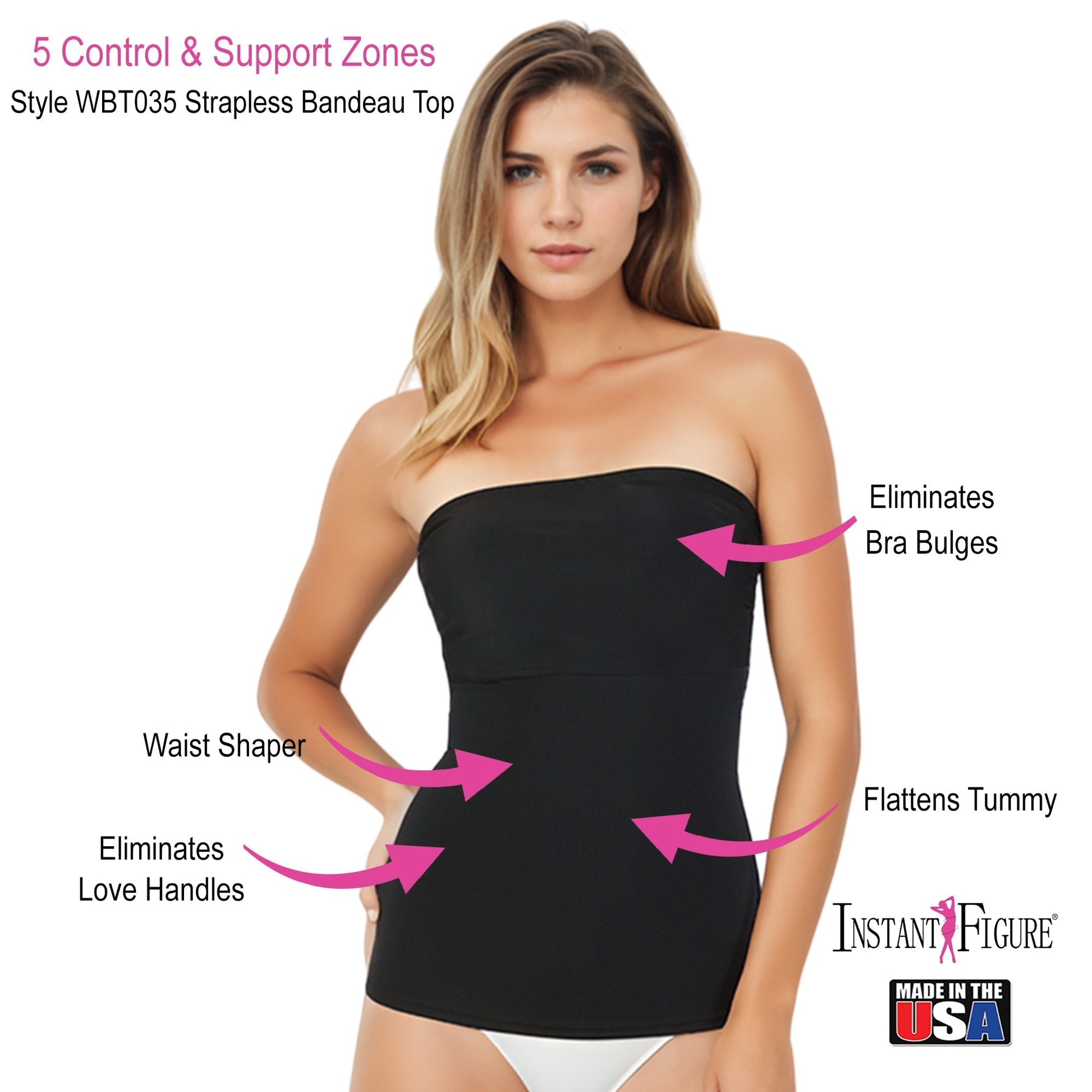 InstantFigure Strapless Bandeau Top WBT035 InstantFigure INC
