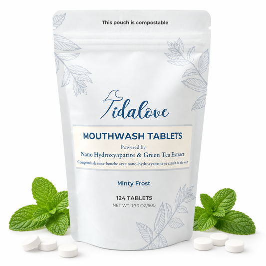 Fluoride-Free Mouthwash Tablets Refill with 5% nHAp – 124 Tablets Tidalove