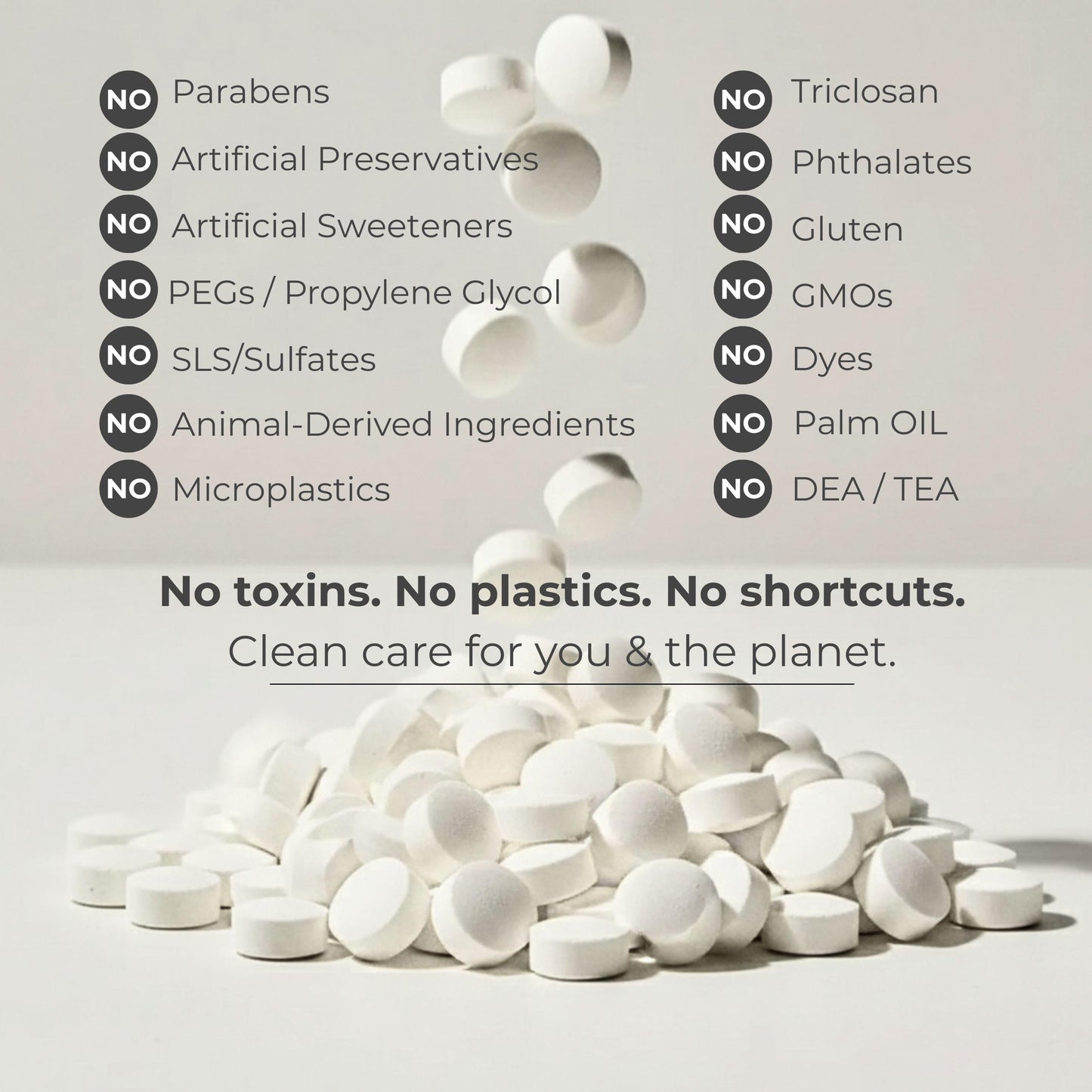 Fluoride-Free Yuzu Mint Toothpaste Tablets — 4 Months Tidalove