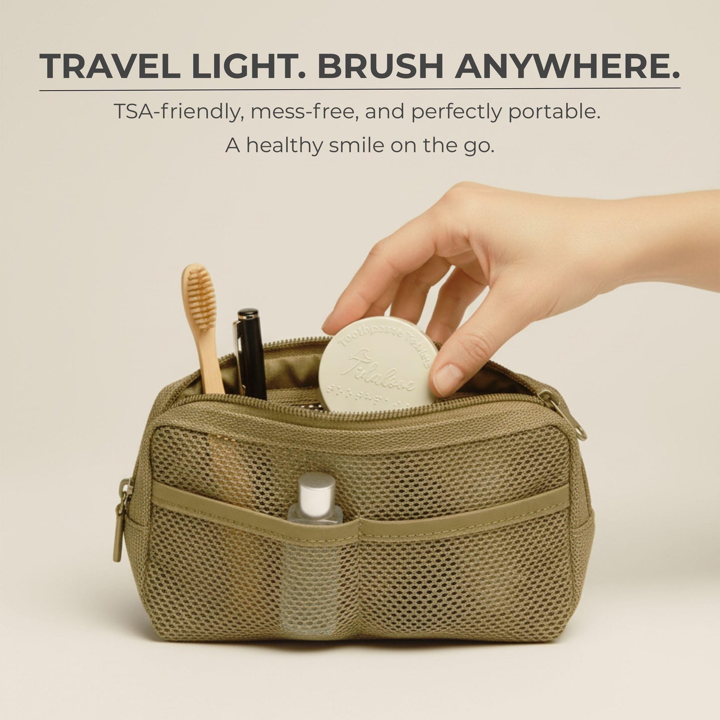 Fluoride Cool Mint Toothpaste Tablets — 1 Month Tidalove