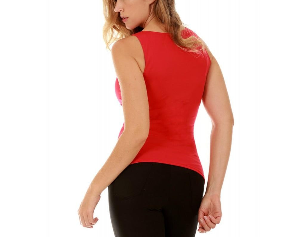 InstantFigure Activewear Compression Hi-Back Shirred Tank Top WA40011 InstantFigure INC
