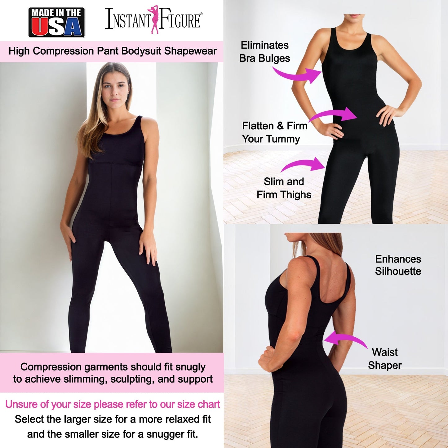 InstantFigure Pant Bodysuit Plus Size Shapewear WB40231C InstantFigure INC