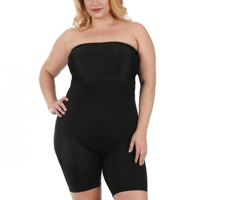 InstantFigure Plus Size Strapless Bandeau Bodyshorts open gusset WBS011C InstantFigure INC