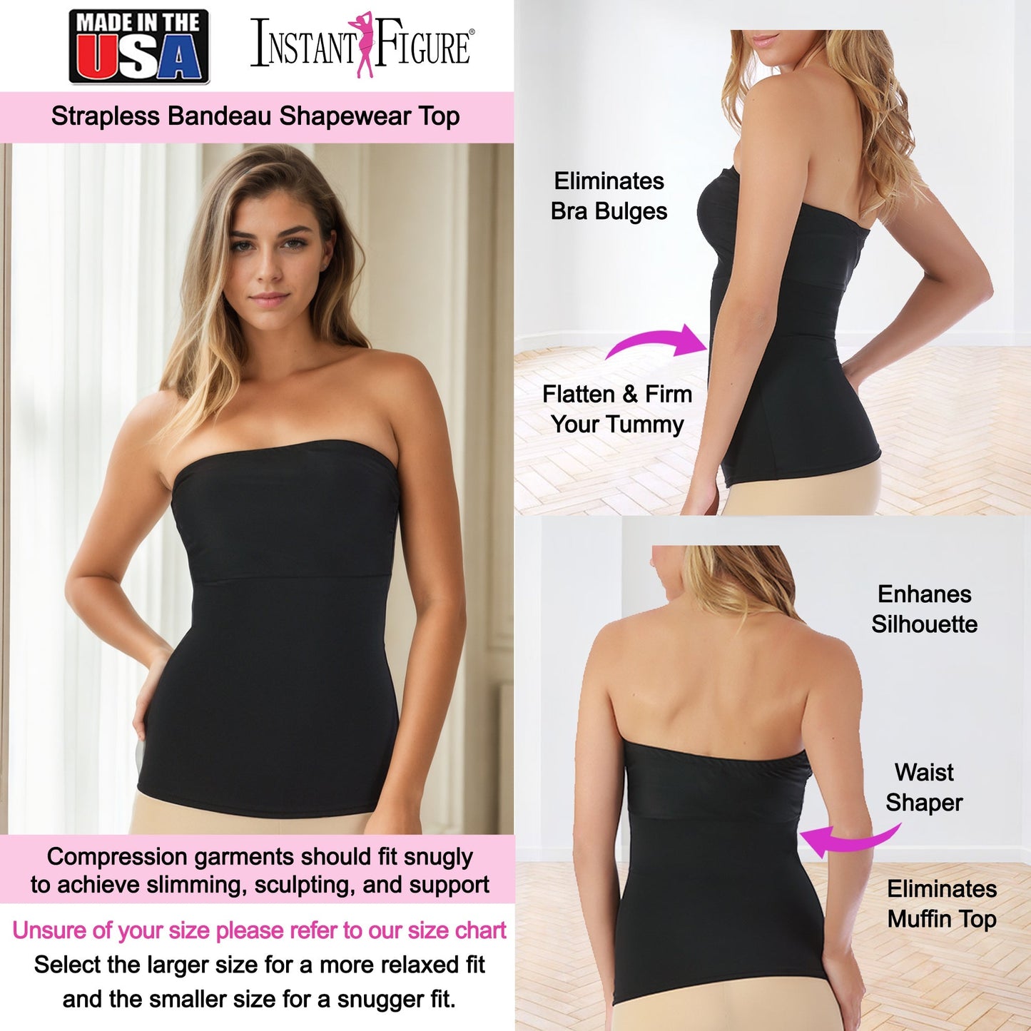InstantFigure Strapless Bandeau Top WBT035 InstantFigure INC