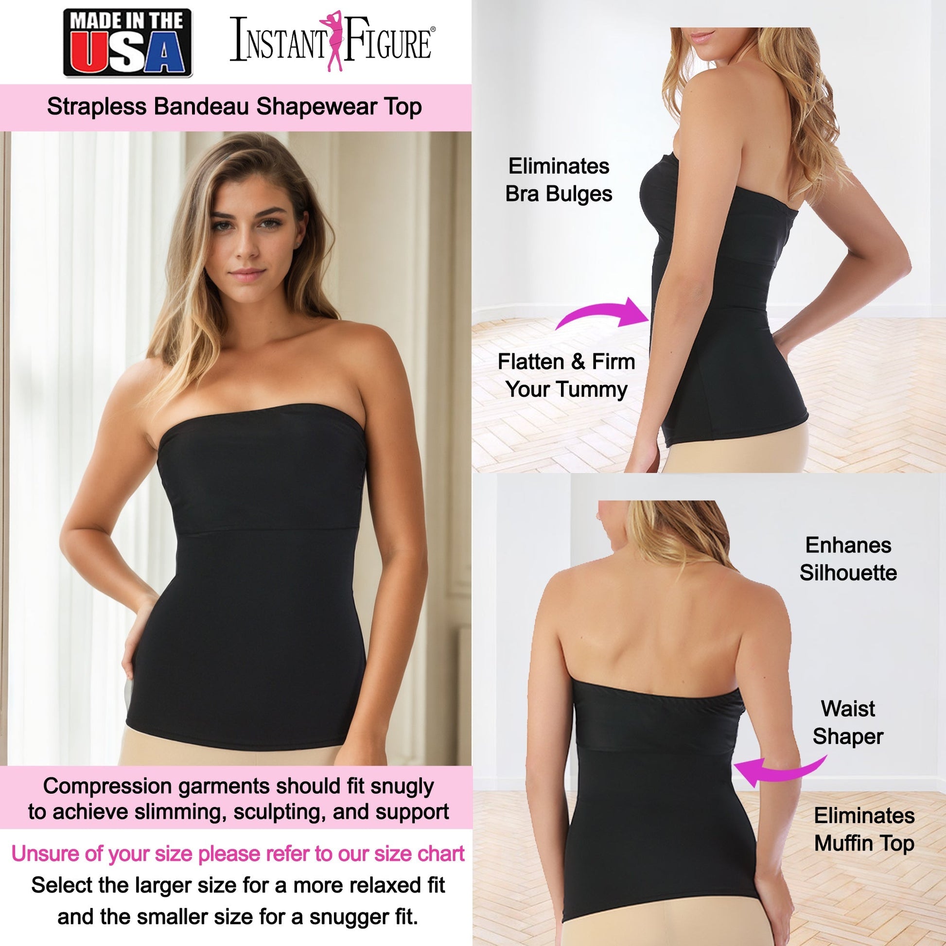 InstantFigure Strapless Bandeau Top WBT035 InstantFigure INC