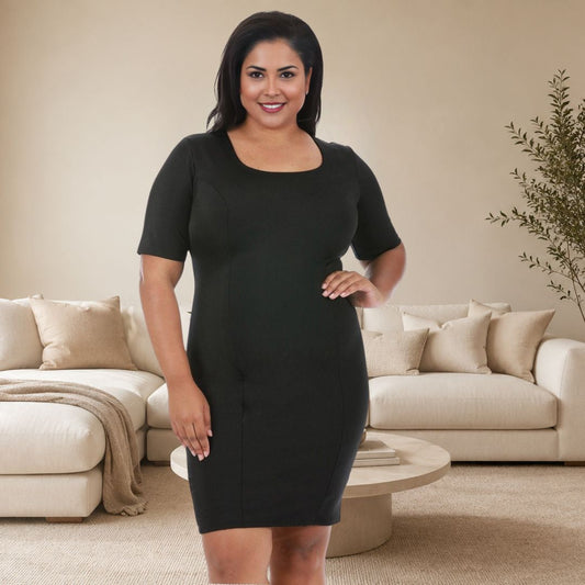 InstantFigure Curvy Plus Size Short Slimming Dress WDA027C InstantFigure INC