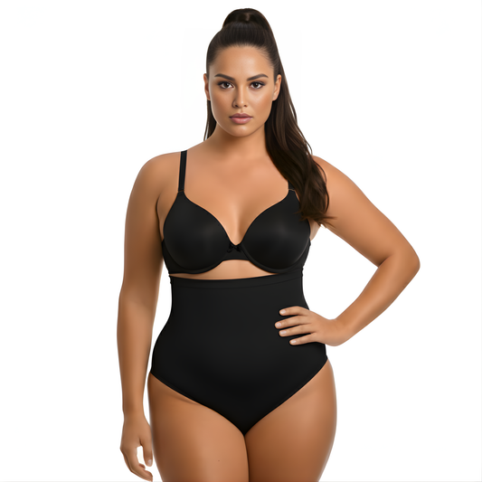 InstantFigure Hi-waist Plus Size panty with thong back WP019TC InstantFigure INC