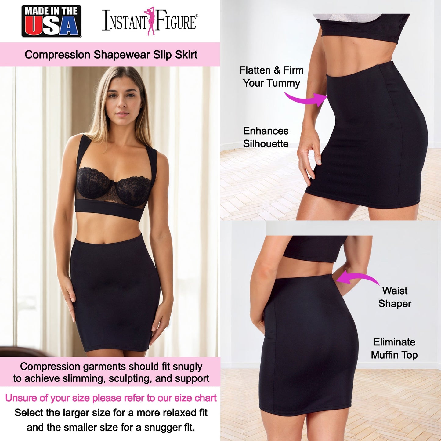 InstantFigure women's Shapewear Slip Skirt WS40141 InstantFigure INC