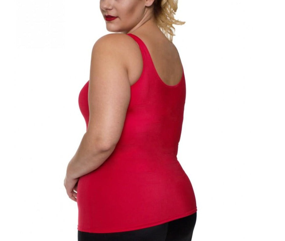 InstantFigure Curvy Plus Size Activewear Scoop Neck Tank Top WA40021C InstantFigure INC