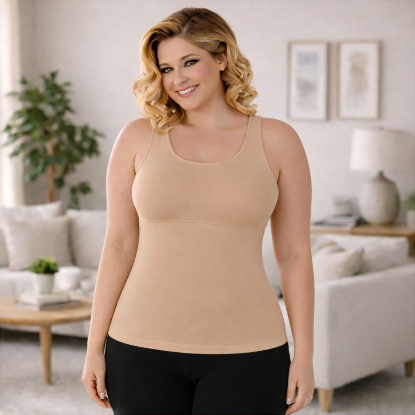 InstantFigure Plus Size Empire Seam Tank Top WT4061C InstantFigure INC