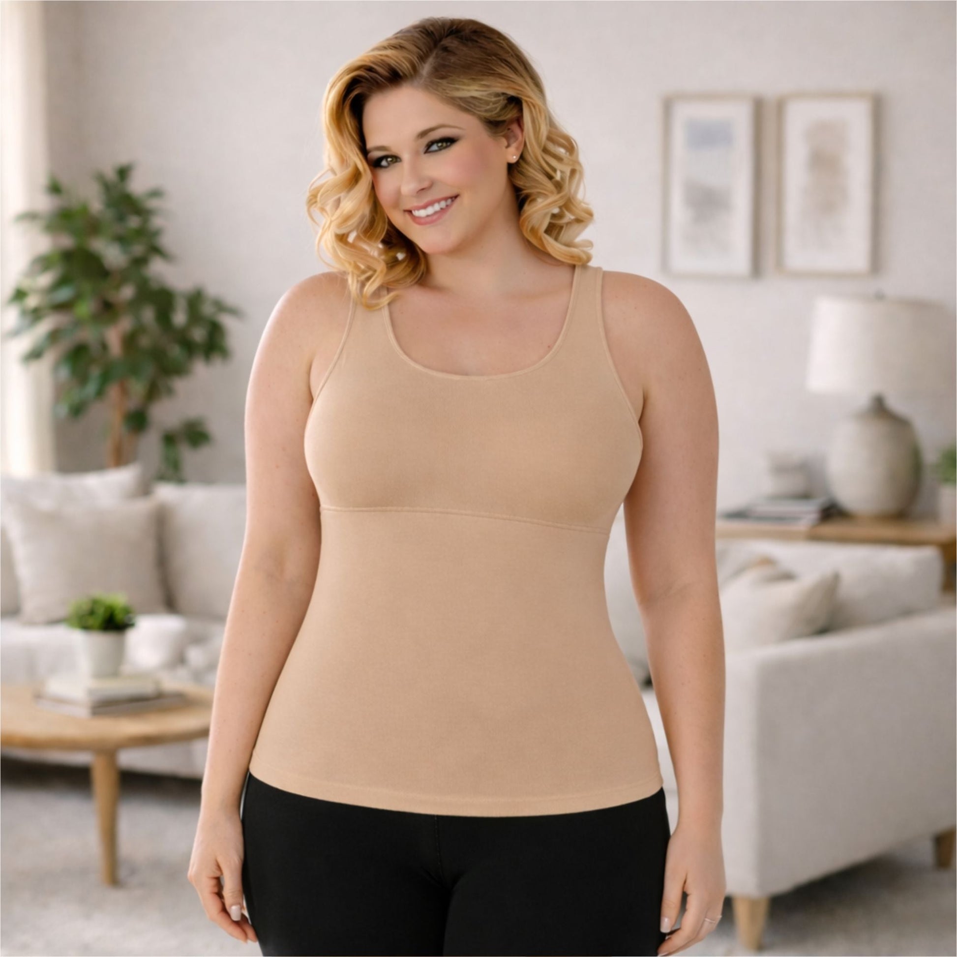 InstantFigure Plus Size Empire Seam Tank Top WT4061C InstantFigure INC