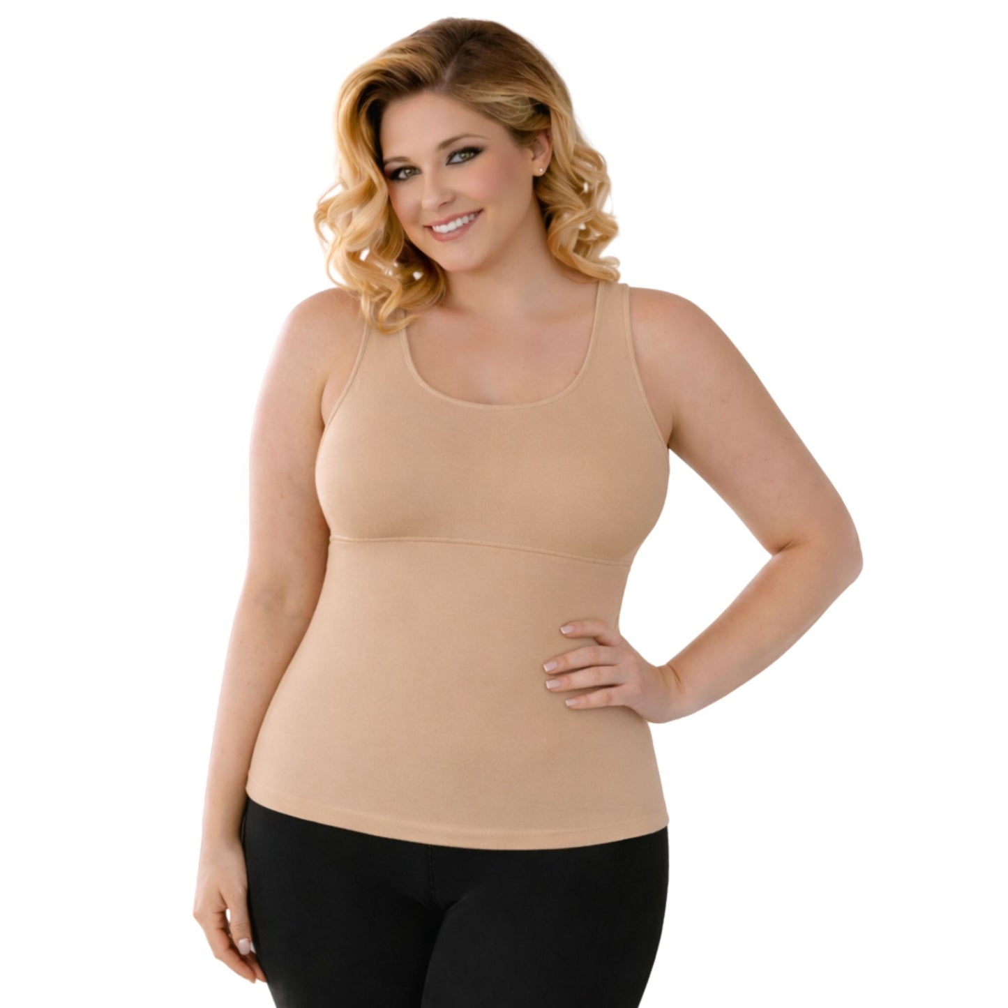 InstantFigure Plus Size Empire Seam Tank Top WT4061C InstantFigure INC
