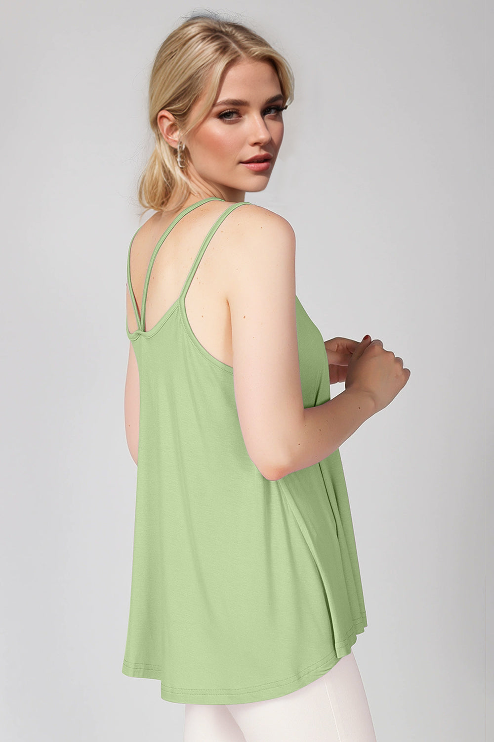 Basic Bae Bamboo Scoop Neck Double Spaghetti Straps Cami ShopBasicbae
