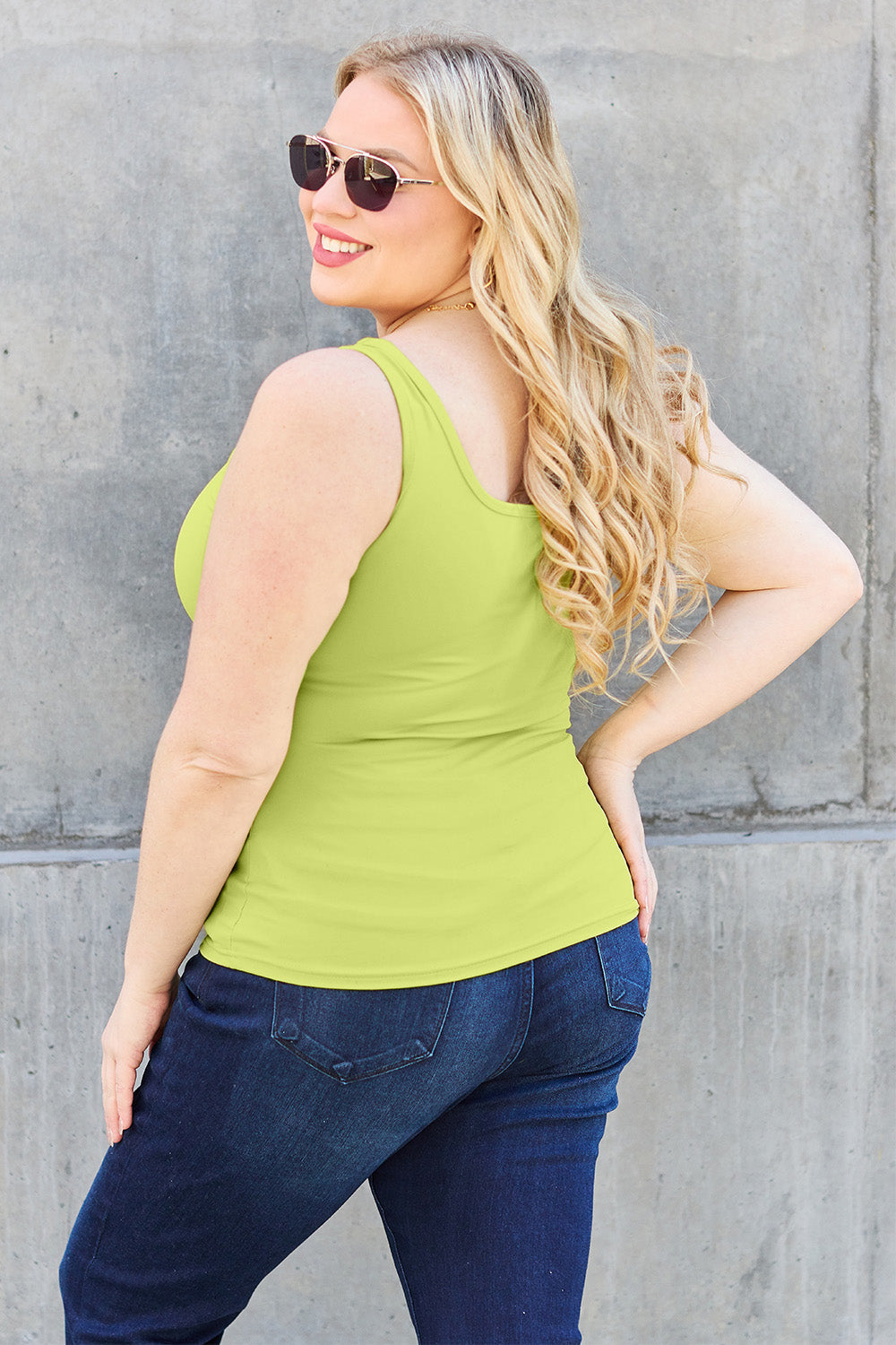 Basic Bae Full Size Square Neck Wide Strap Tank ShopBasicbae