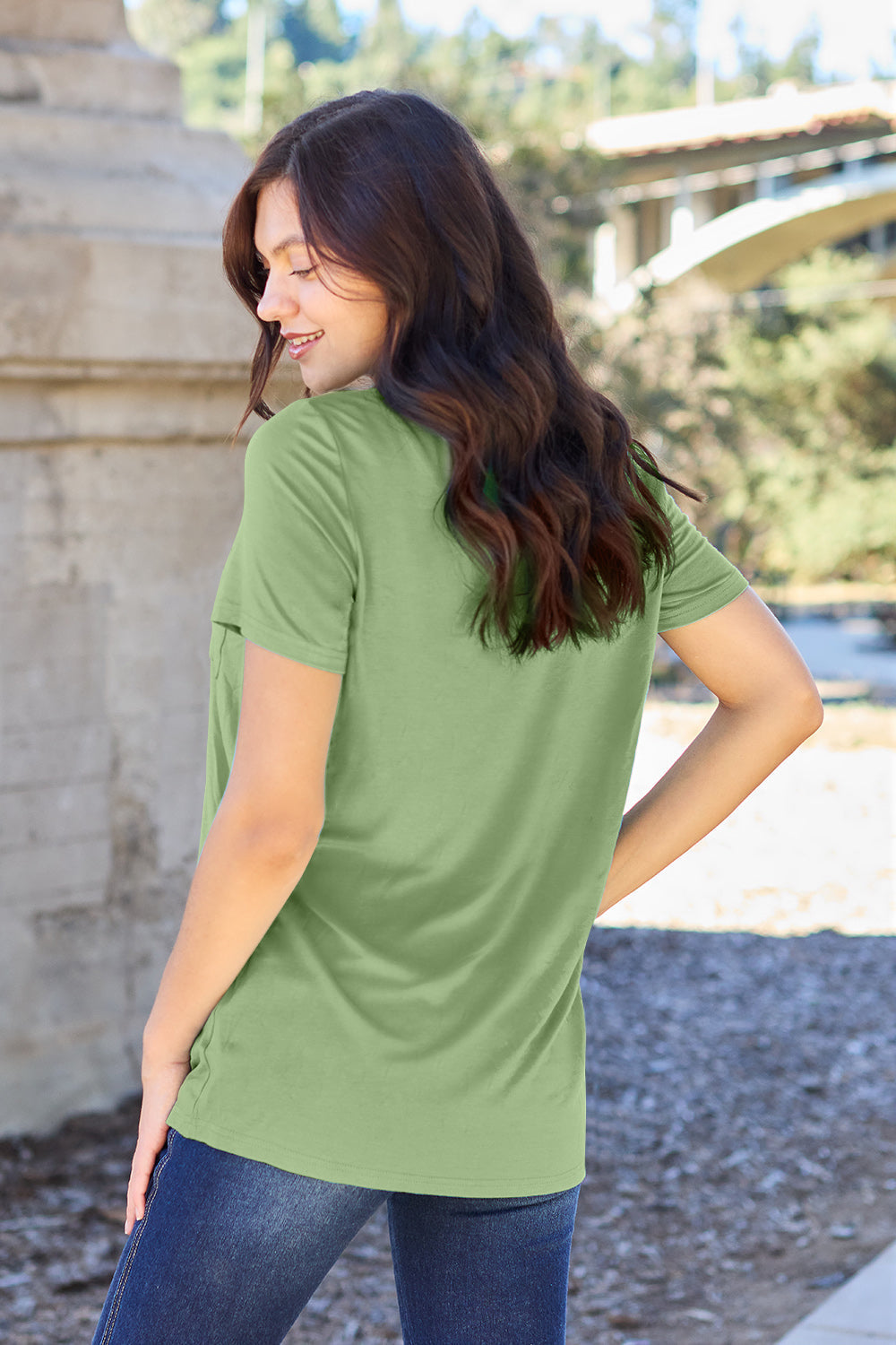 Basic Bae Bamboo Full Size  V-Neck Short Sleeve T-Shirt ShopBasicbae