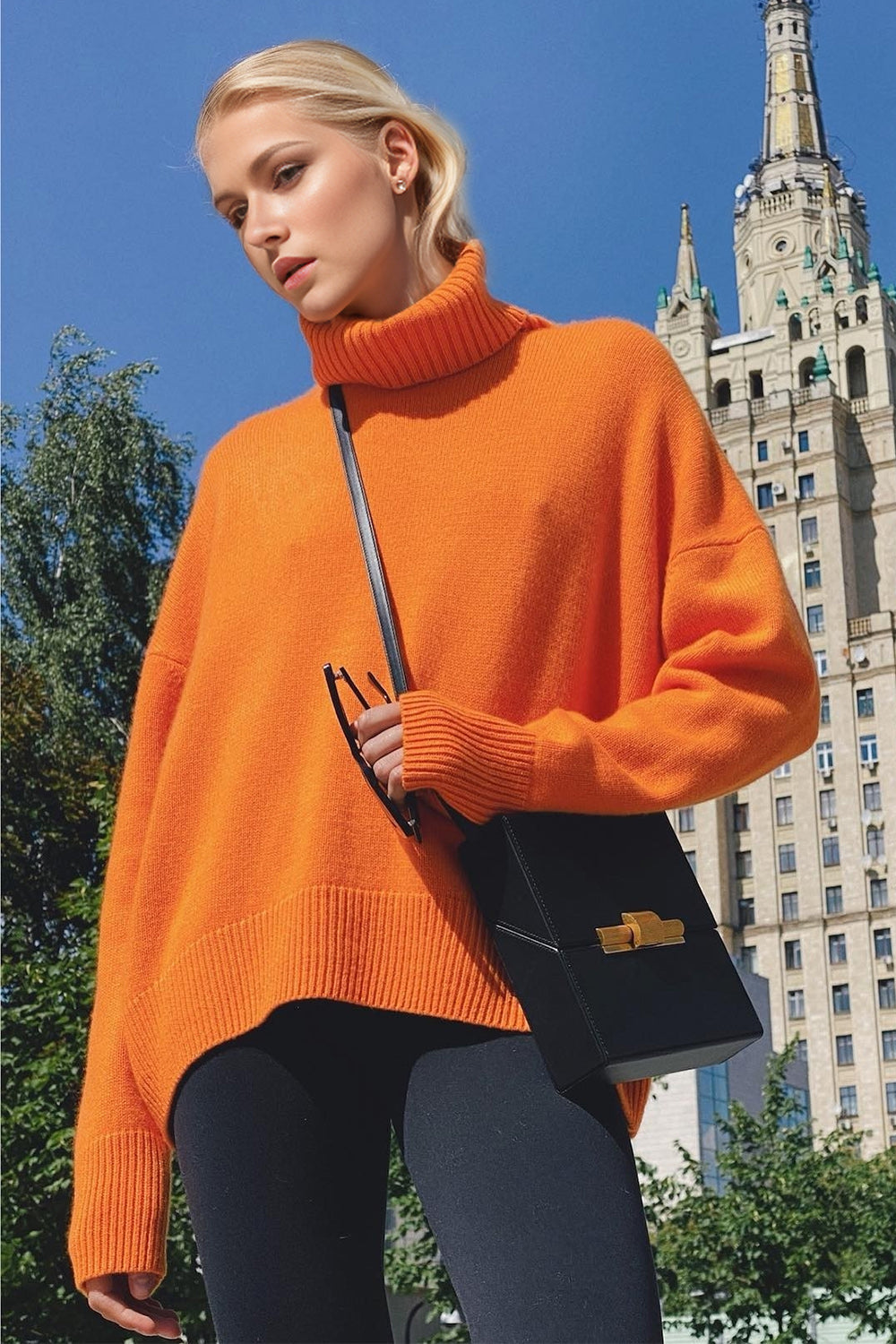 Basic Bae Turtleneck Dropped Shoulder Long Sleeve Sweater ShopBasicbae