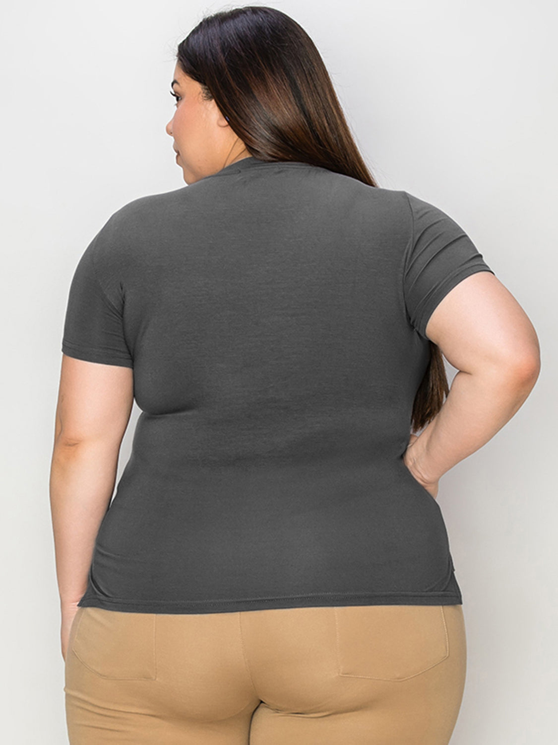 Basic Bae Full Size V-Neck High-Low T-Shirt ShopBasicbae