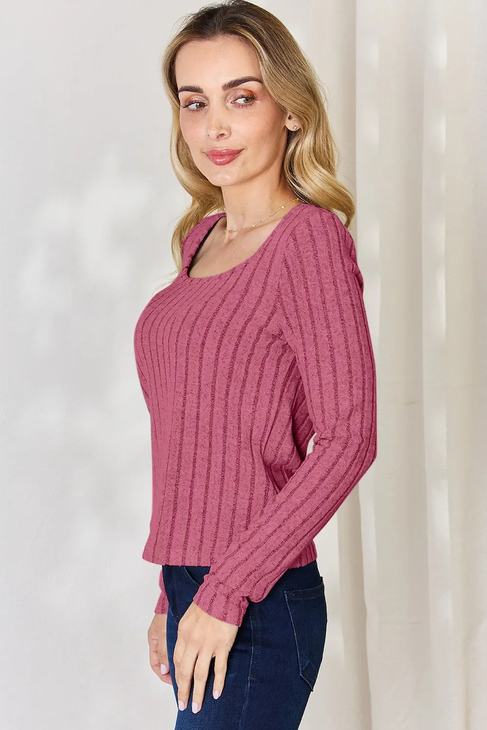Basic Bae Full Size Ribbed Long Sleeve T-Shirt ShopBasicbae