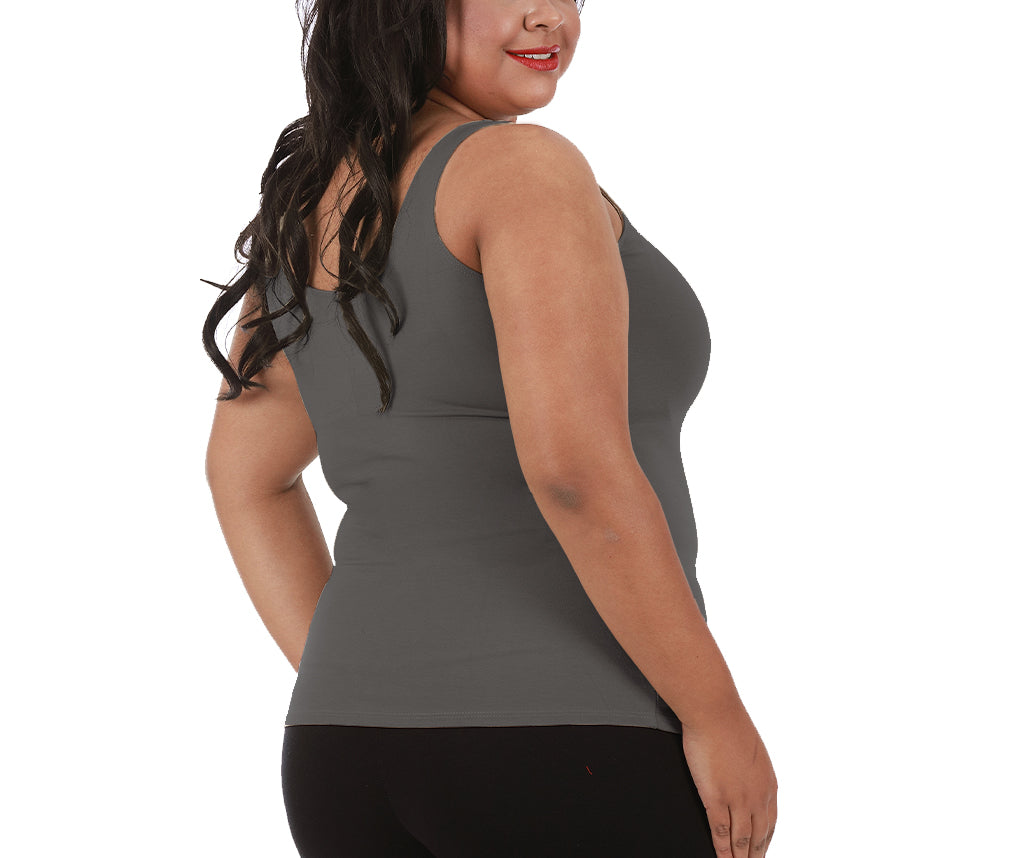 InstantFigure Curvy Plus Size Casual Scoop Neck Tank Top 168021C InstantFigure INC