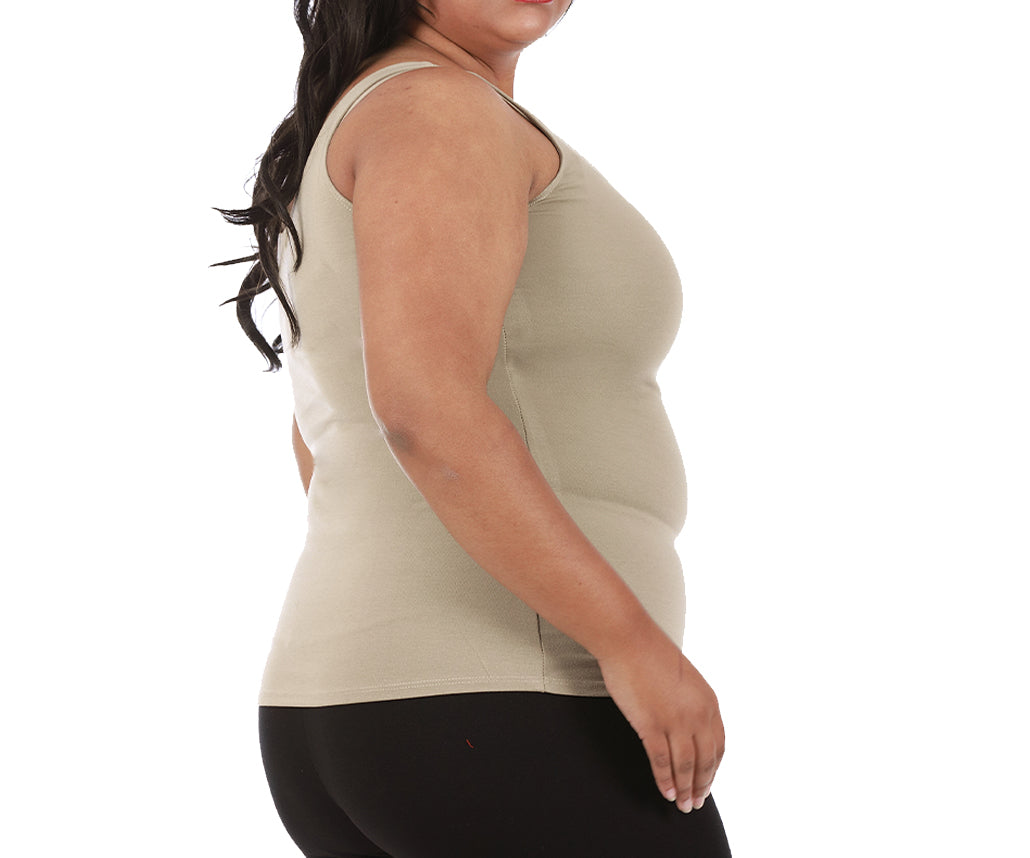 InstantFigure Curvy Plus Size Casual Scoop Neck Tank Top 168021C InstantFigure INC