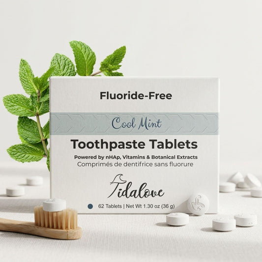 Fluoride-Free Cool Mint Toothpaste Tablets — 1 Month Tidalove