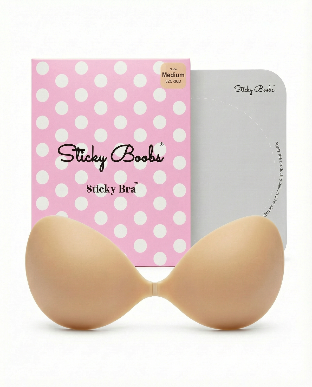 Sticky Boobs Sticky Bra – Adhesive Push-Up Backless Strapless Bra Sticky Boobs