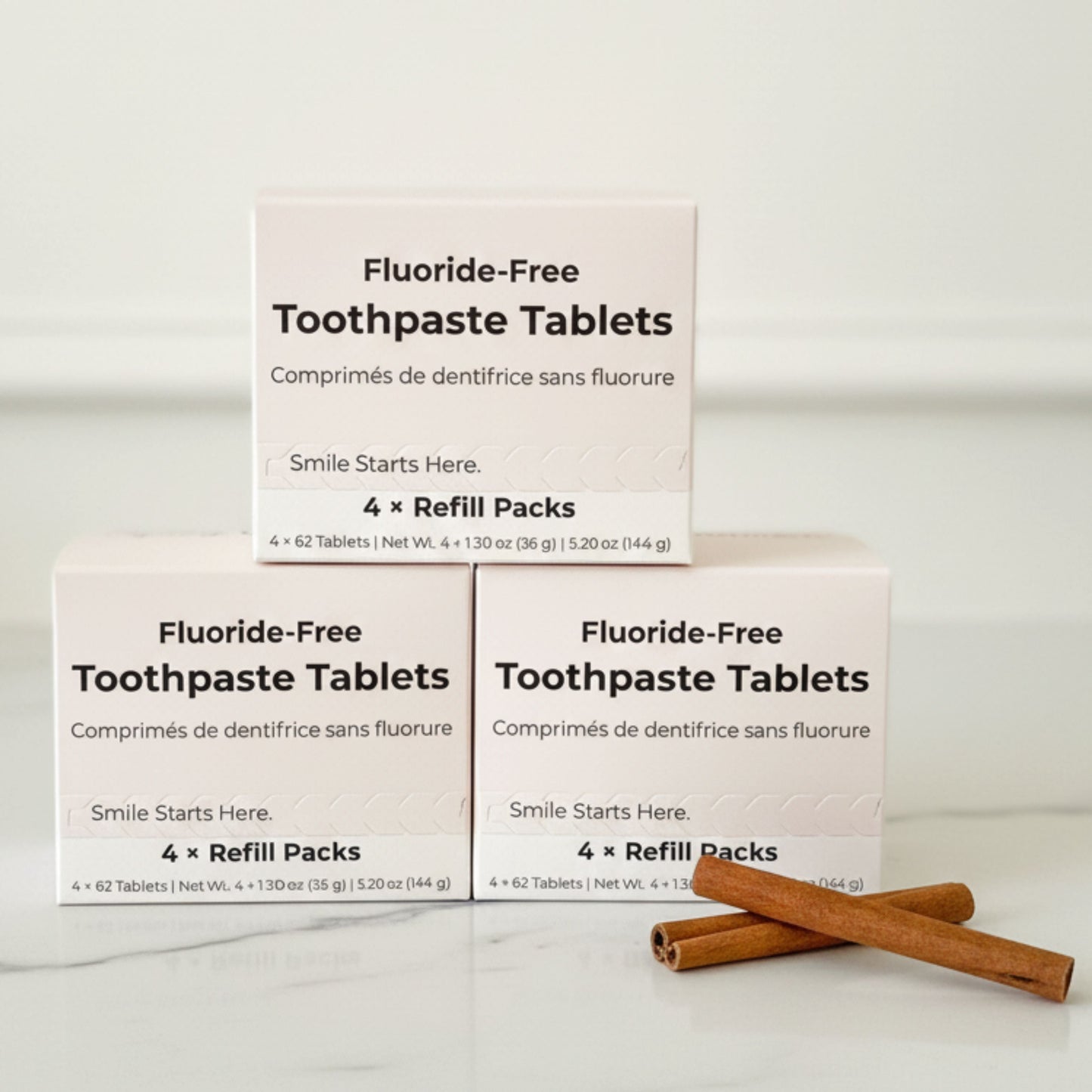 Fluoride-Free Cinnamon Toothpaste Tablets — 4 Months Tidalove