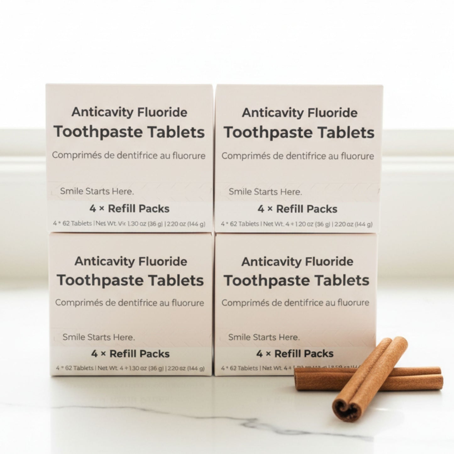 Fluoride Cinnamon Toothpaste Tablets — 4 Months Tidalove