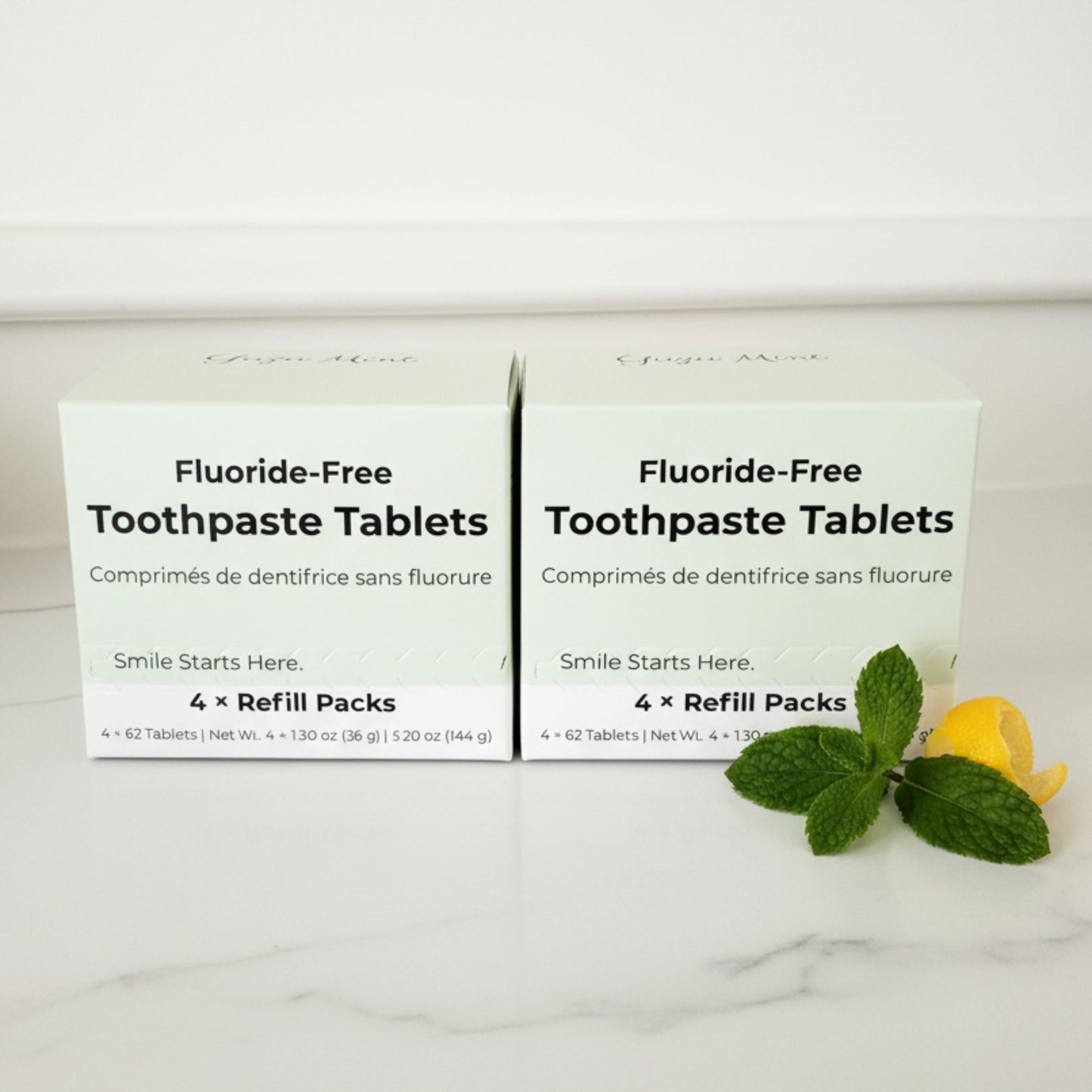 Fluoride-Free Yuzu Mint Toothpaste Tablets — 4 Months Tidalove