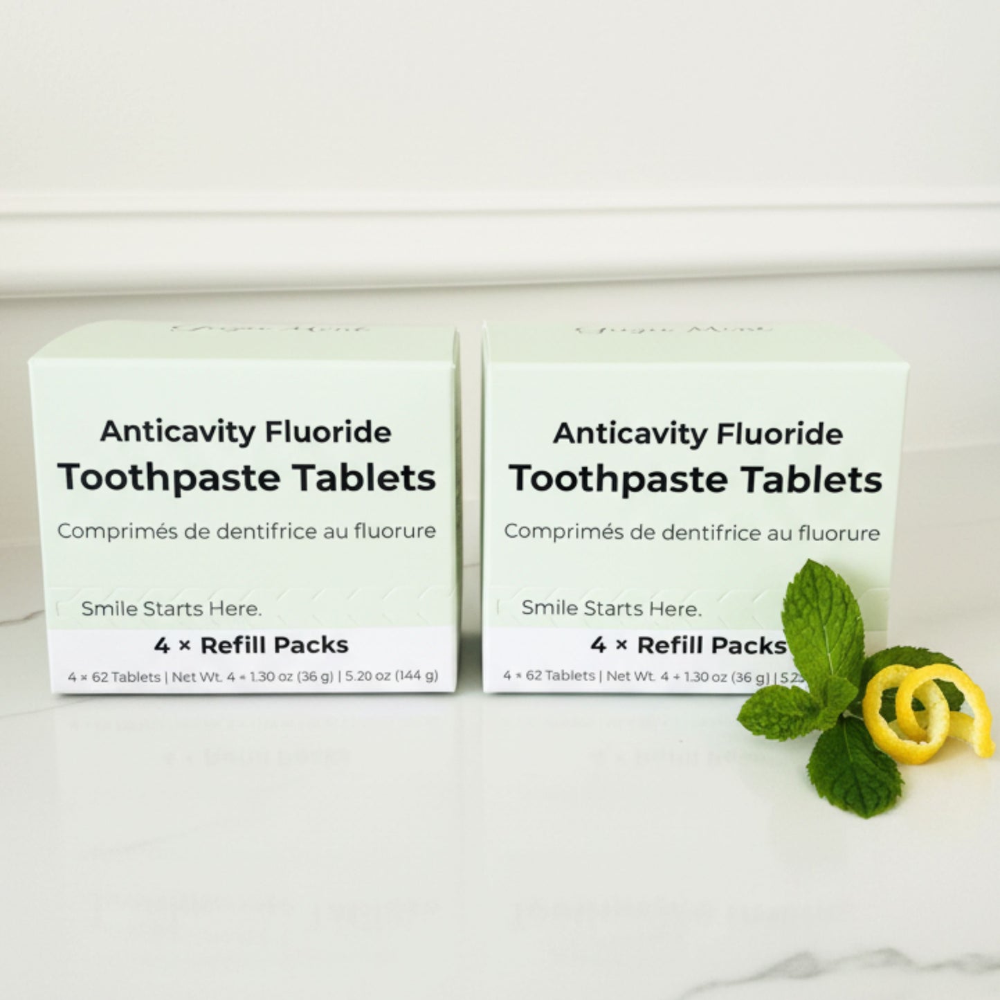 Fluoride Yuzu Mint Toothpaste Tablets — 4 Months Tidalove
