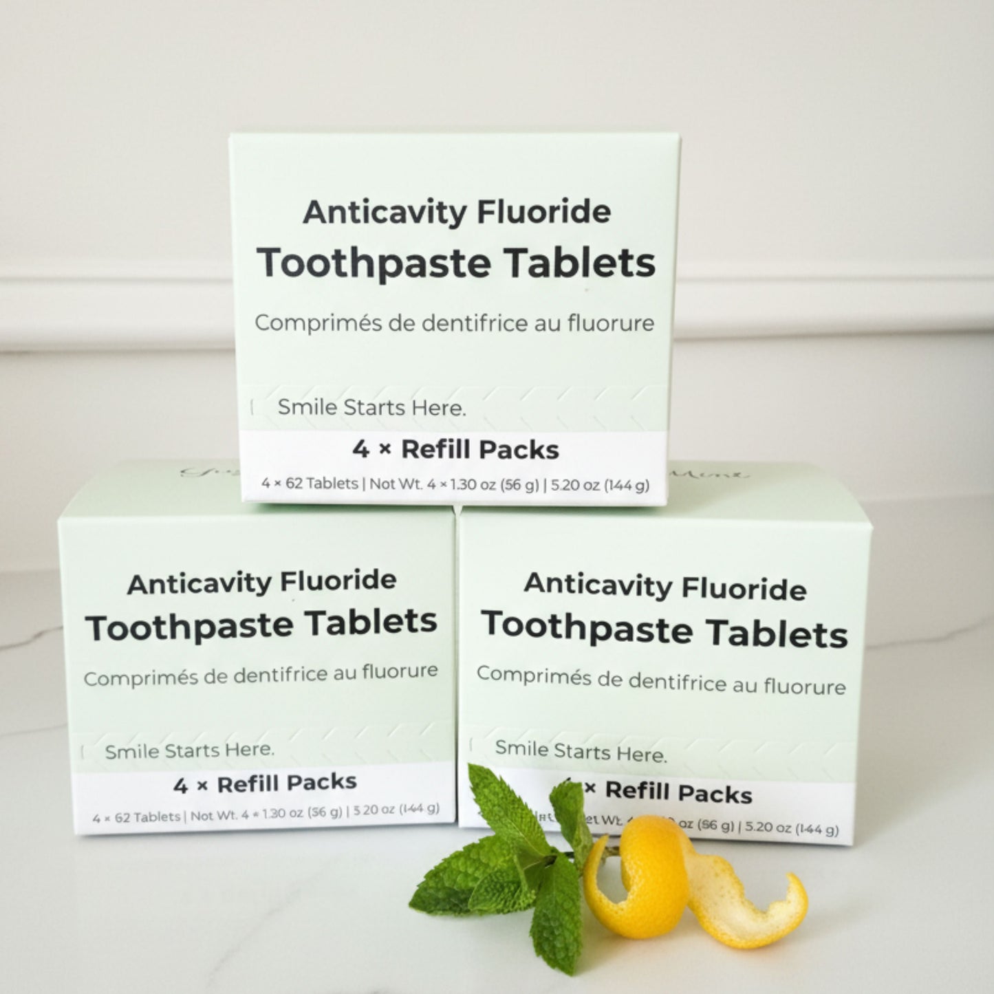 Fluoride Yuzu Mint Toothpaste Tablets — 4 Months Tidalove