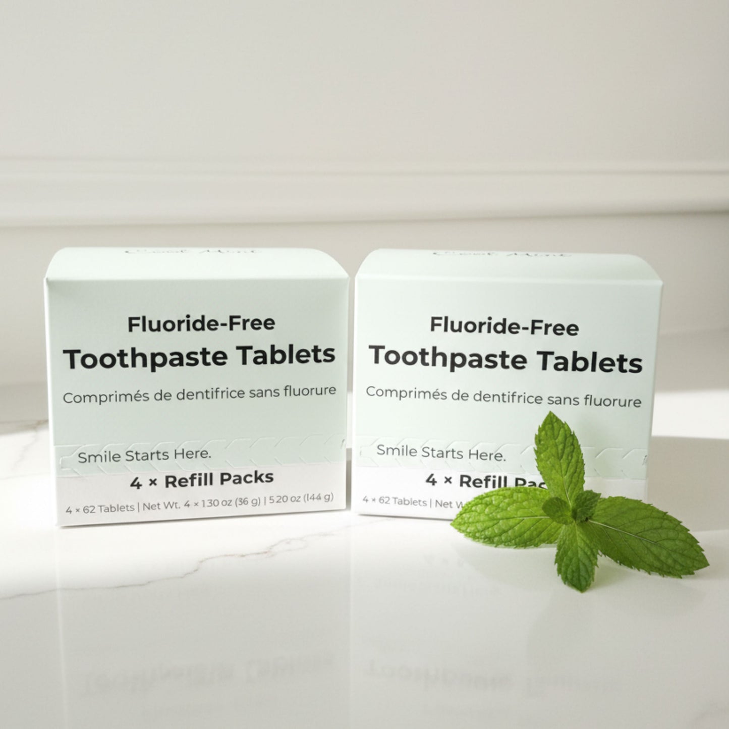 Fluoride-Free Cool Mint Toothpaste Tablets — 4 Months Tidalove