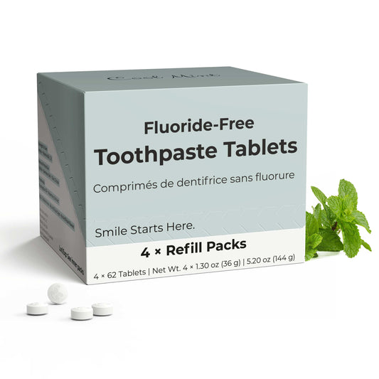 Fluoride-Free Cool Mint Toothpaste Tablets — 4 Months Tidalove