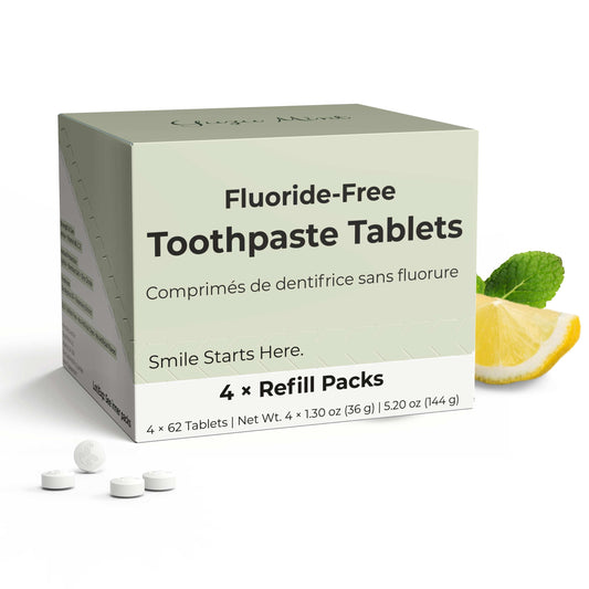 Fluoride-Free Yuzu Mint Toothpaste Tablets — 4 Months Tidalove