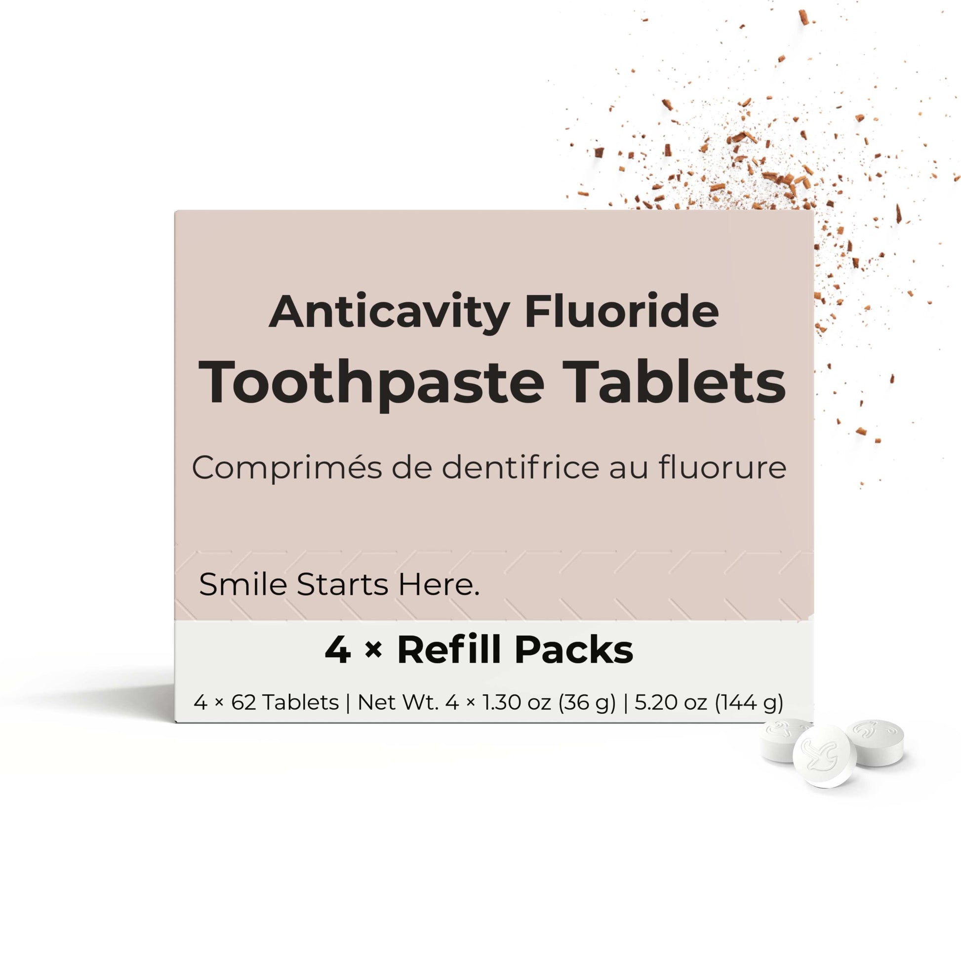 Fluoride Cinnamon Toothpaste Tablets — 4 Months Tidalove