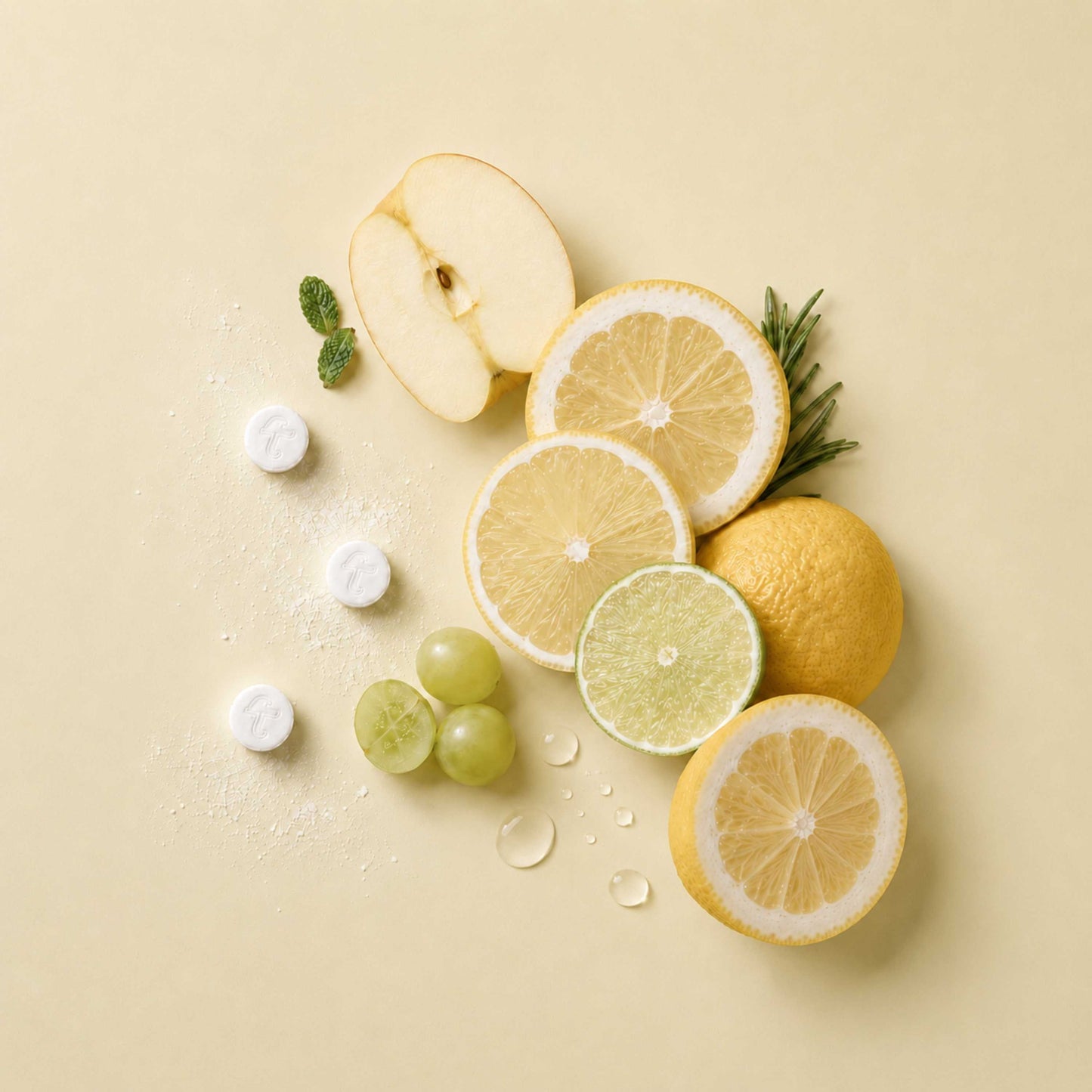Fluoride-Free Yuzu Mint Toothpaste Tablets — 4 Months Tidalove