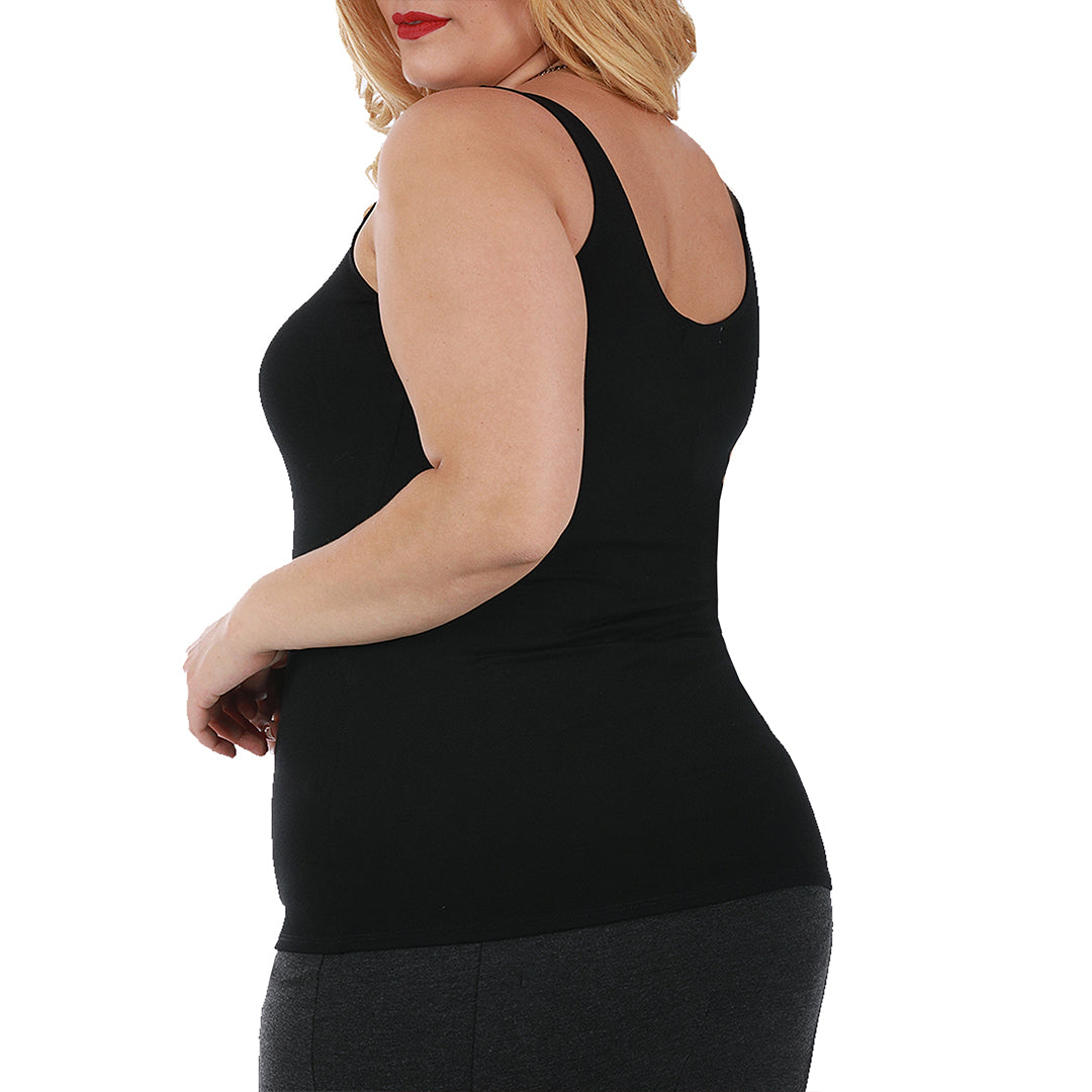 InstantFigure Curvy Plus Size Casual Empire Seam Tank Top 168042C InstantFigure INC