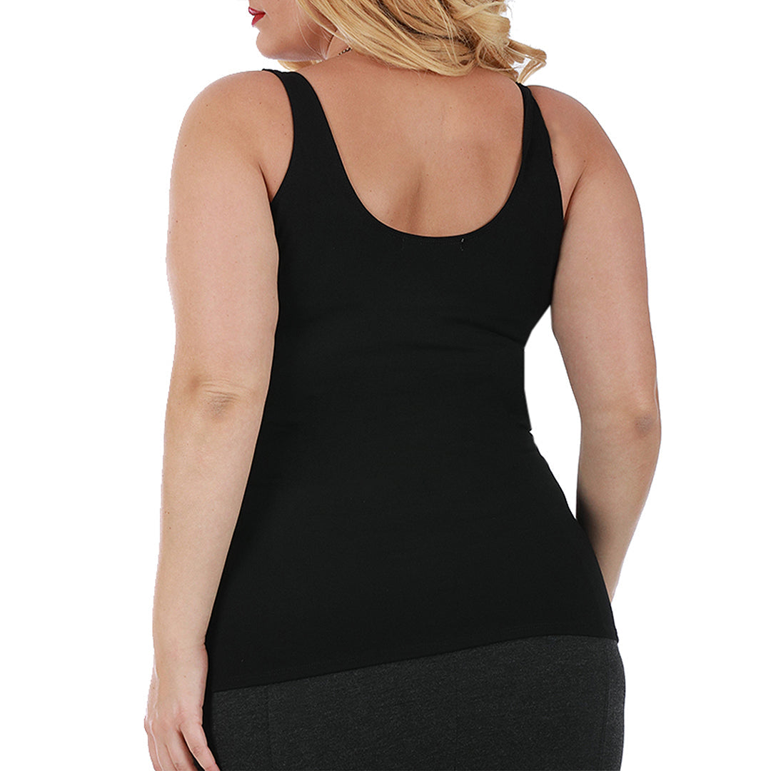 InstantFigure Curvy Plus Size Casual Empire Seam Tank Top 168042C InstantFigure INC