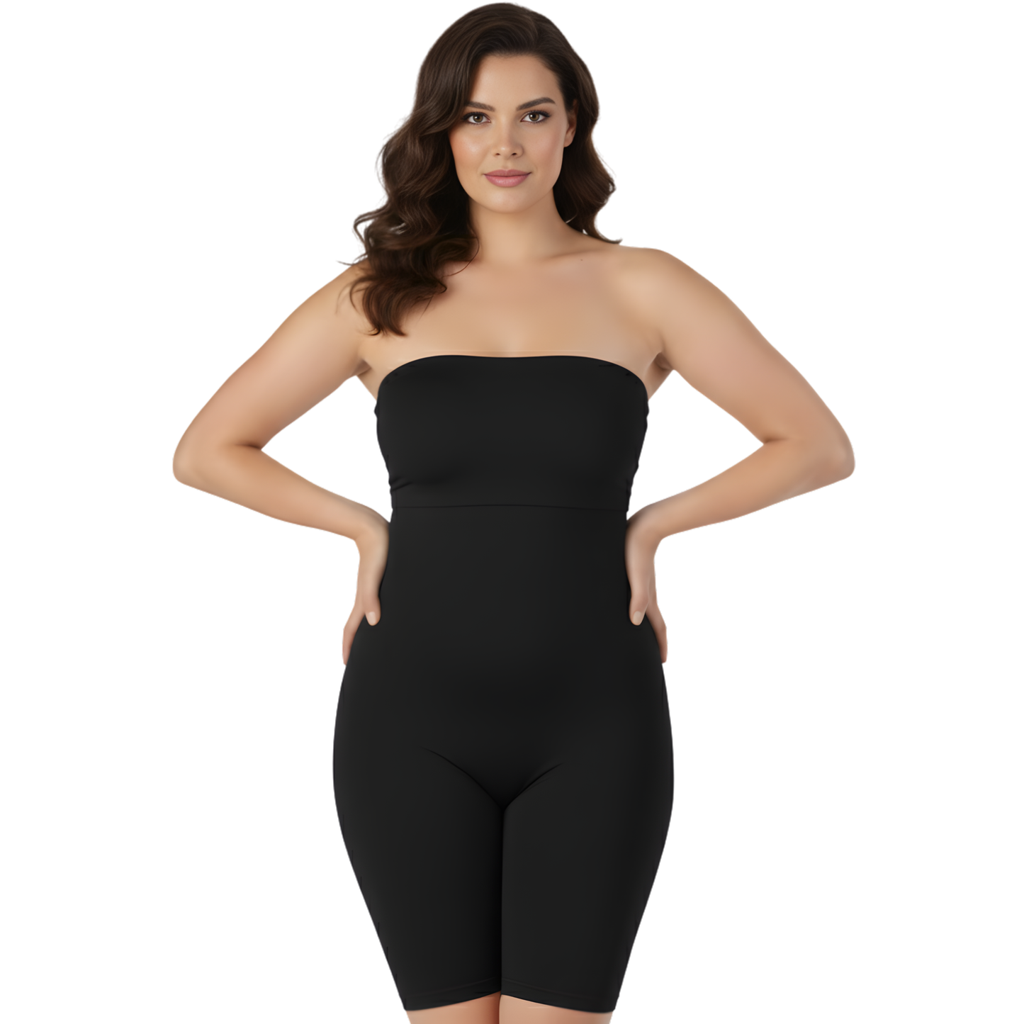 InstantFigure Plus Size Strapless Bandeau Bodyshorts open gusset WBS011C InstantFigure INC