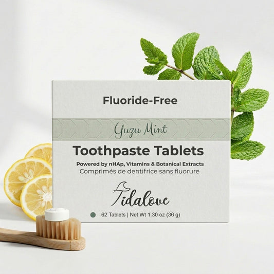 Fluoride-Free Yuzu Mint Toothpaste Tablets — 1 Month Tidalove